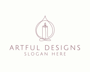 Candlestick Interior Design Decor logo design