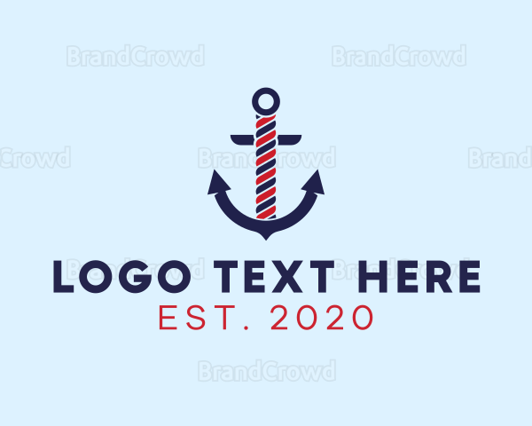 Twisted Marine Anchor Logo