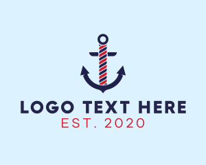 Seafarer - Twisted Marine Anchor logo design