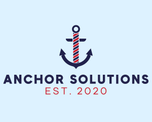 Twisted Marine Anchor logo design