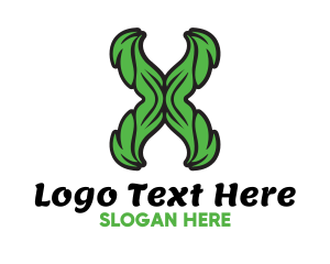 Ecological - Green Natural X logo design
