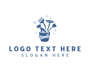 Cleaning - Cleaning Housekeeping Bucket logo design