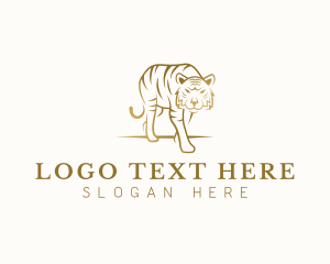 Cat - Wildcat Tiger Zoo logo design