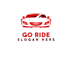 Ride-sharing - Red Sports Car logo design