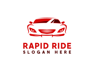 Red Sports Car logo design