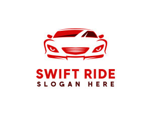 Red Sports Car logo design