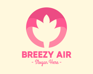 Pink Flower Bud logo design