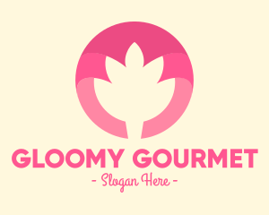 Pink Flower Bud logo design