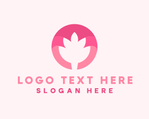 Lotus Flower - Pink Lotus Flower Bud logo design