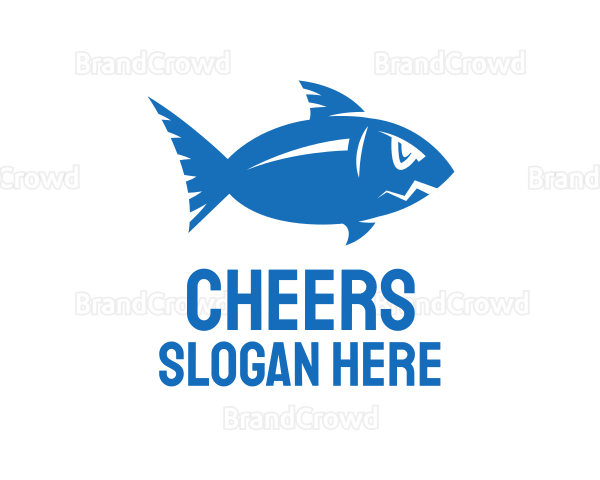Blue Ocean Fish Logo