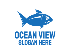 Blue Ocean Fish logo design