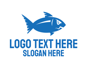 Blue Ocean Fish Logo