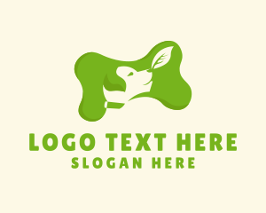 Leaf - Organic Dog Puppy logo design