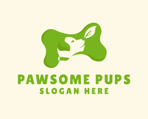 Organic Dog Puppy logo design