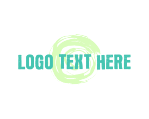 Grunge - Round Paint Wordmark logo design