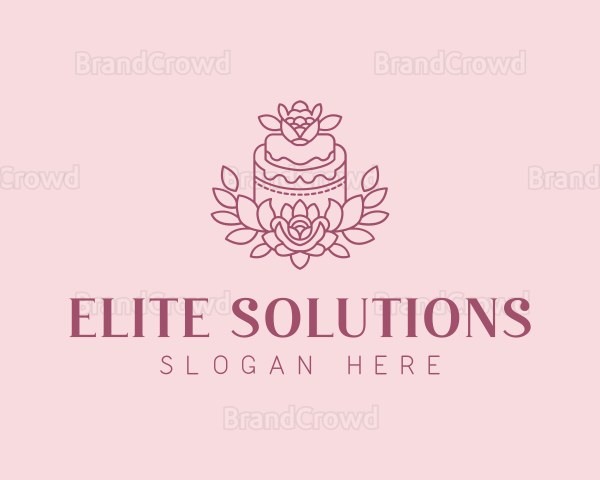 Catering Floral Cake Logo