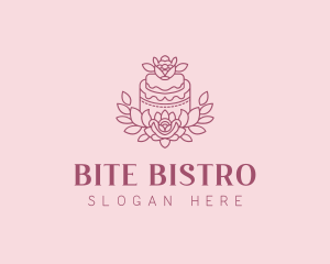 Catering Floral Cake logo design