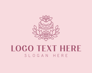 Catering Floral Cake Logo