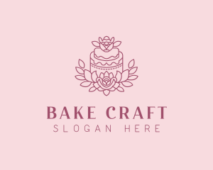 Catering Floral Cake logo design