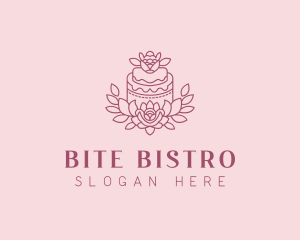 Catering Floral Cake logo design