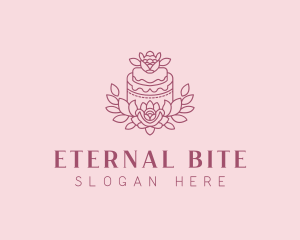 Catering Floral Cake logo design