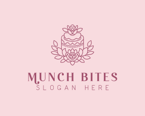 Catering Floral Cake logo design