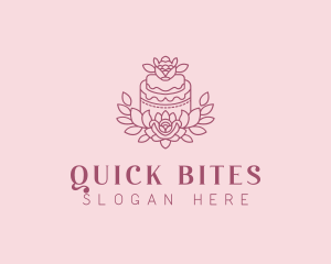 Catering Floral Cake logo design