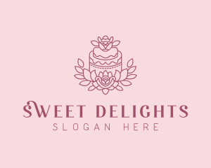 Catering Floral Cake logo design