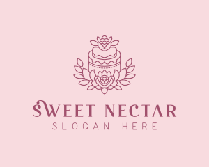 Catering Floral Cake logo design