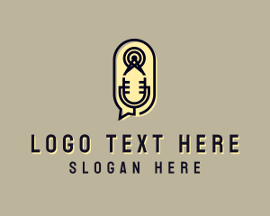 Disc Jockey - Radio Signal Podcast Station logo design