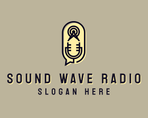 Radio Station - Radio Signal Podcast Station logo design