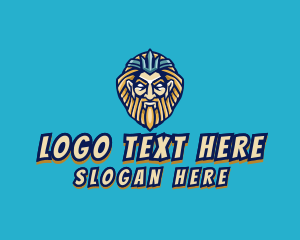 God - Poseidon Gamer King logo design