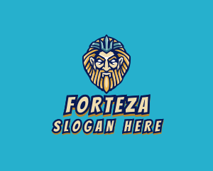 Poseidon Gamer King logo design