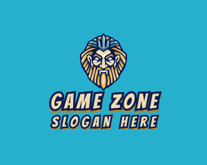 Poseidon Gamer King logo design