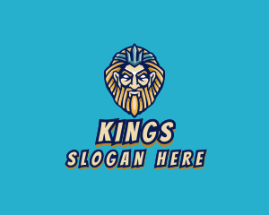 Poseidon Gamer King logo design