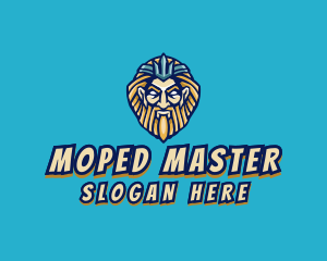 Poseidon Gamer King logo design