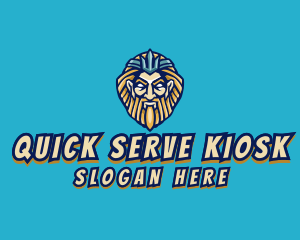 Poseidon Gamer King logo design