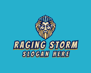 Poseidon Gamer King logo design