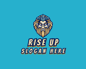 Poseidon Gamer King logo design