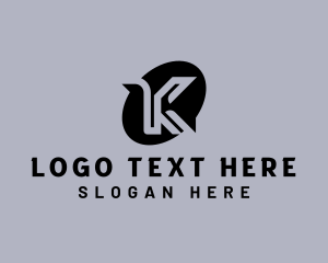 Chat - Digital Media Letter K logo design
