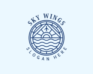 Airplane Delivery Shipping logo design