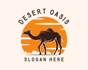 Camel - Sunset Desert Camel logo design