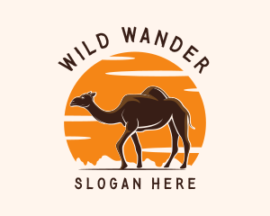 Sunset Desert Camel logo design