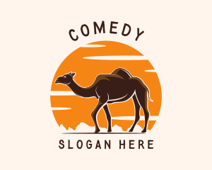 Animal - Sunset Desert Camel logo design