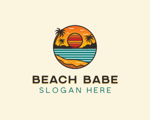 Beach Resort Travel logo design