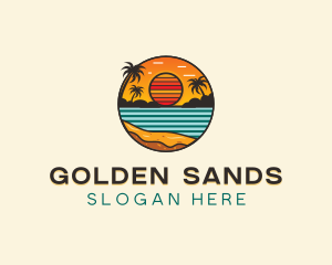 Beach Resort Travel logo design