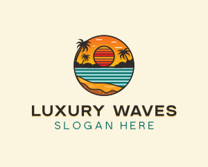 Beach Resort Travel logo design