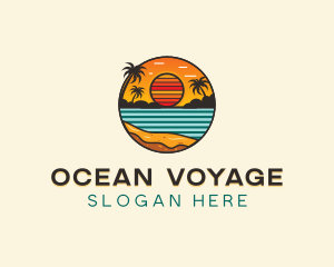 Beach Resort Travel logo design