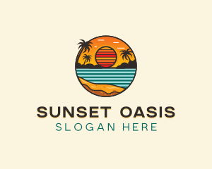 Beach Resort Travel logo design