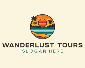 Beach Resort Travel logo design